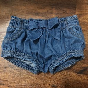 NB jean shorts with bow
